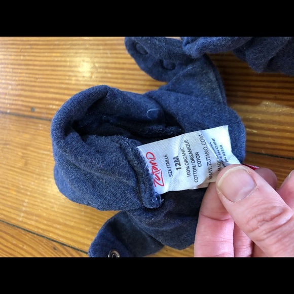 Zutano booties navy blue, 12m - Picture 2 of 2